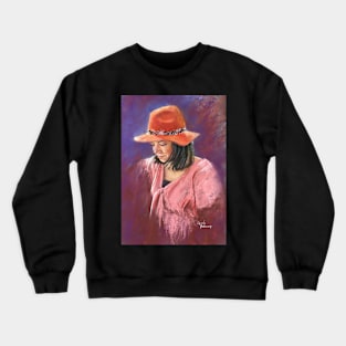'Marisa in an Orange Hat' Crewneck Sweatshirt